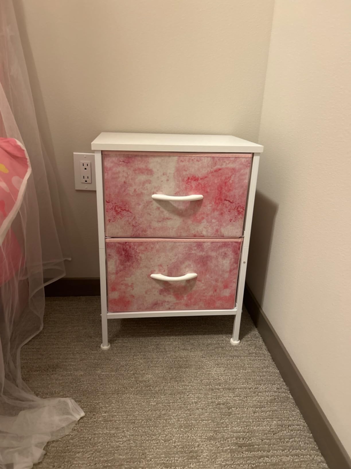 Sorbus 2-Drawer Kids Nightstand for Bedroom (Pink) customer photo 2