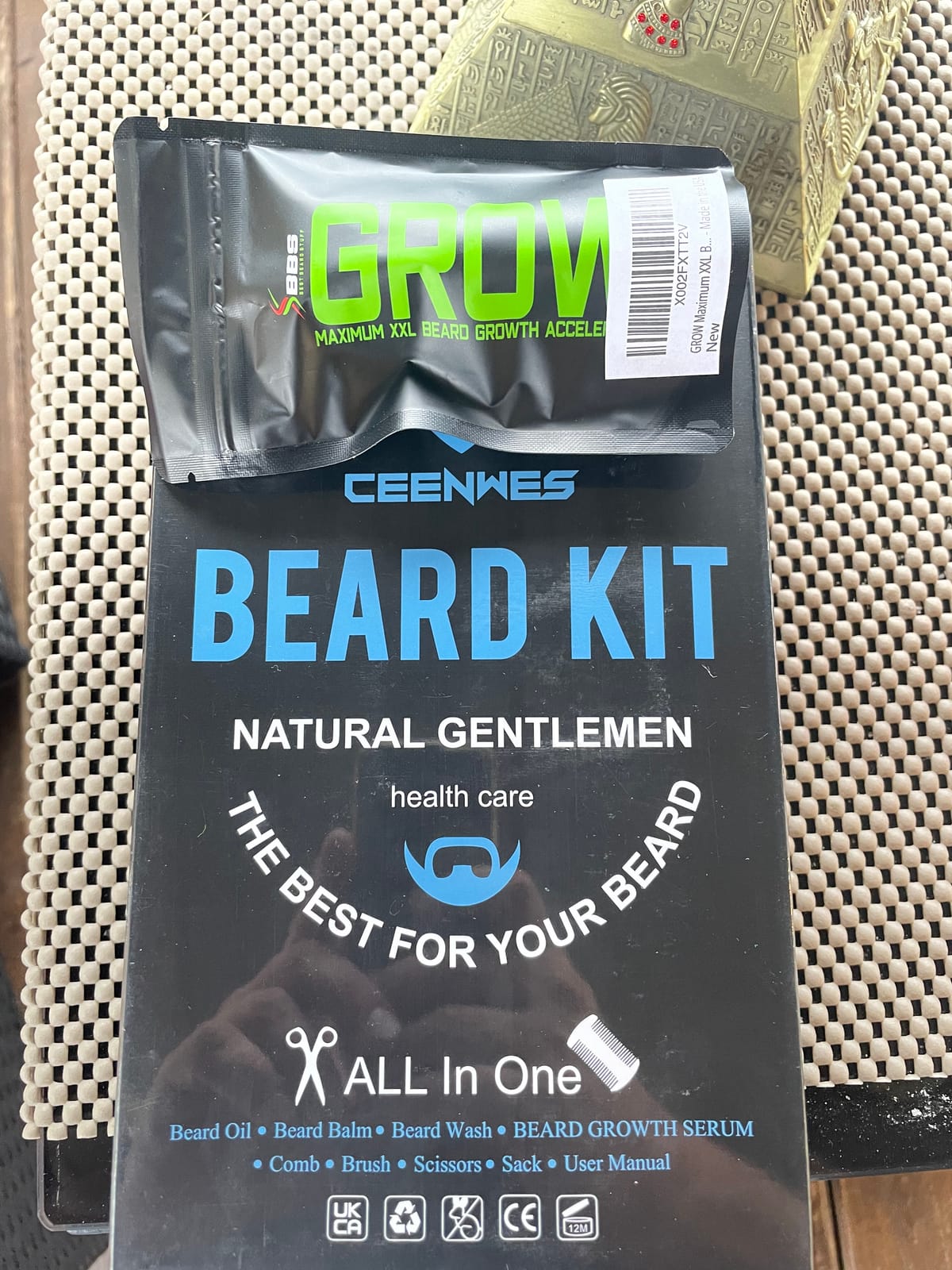 Beard Grooming Kit,Beard Kit with Beard Oil,Beard Growth Serum,Beard Wash, Beard Balm,Beard Brush, Beard Comb, Beard & Mustache Scissors Beard Growth Kit Unique Gifts for Men customer photo 1