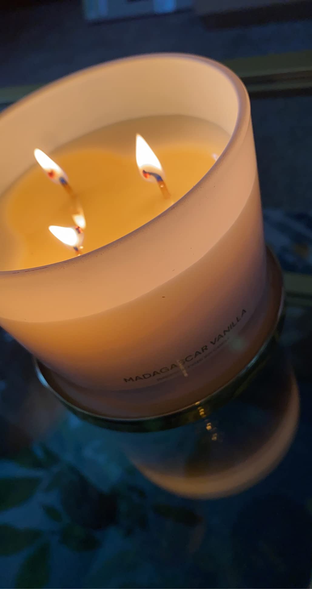 96NORTH Luxury Vanilla Soy Candles | Large 3 Wick Jar Candle | Up to 50 Hours Burning Time | 100% Natural Soy Wax | Relaxing Aromatherapy Aesthetic Candle | Housewarming Gift for Men and Women customer photo 1