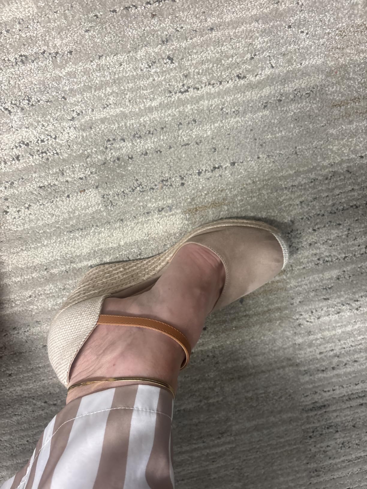 FISACE Womens Summer Espadrille Heel Platform Wedge Sandals Ankle Buckle Strap Closed Toe Shoes customer photo 1