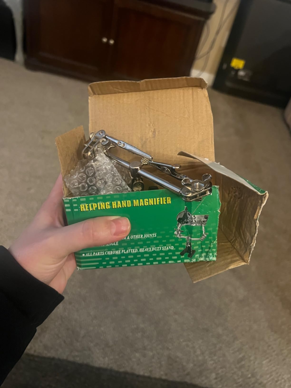 3.5X12X Helping Hands Soldering Station with LED Light & Alligator Clips customer photo 2