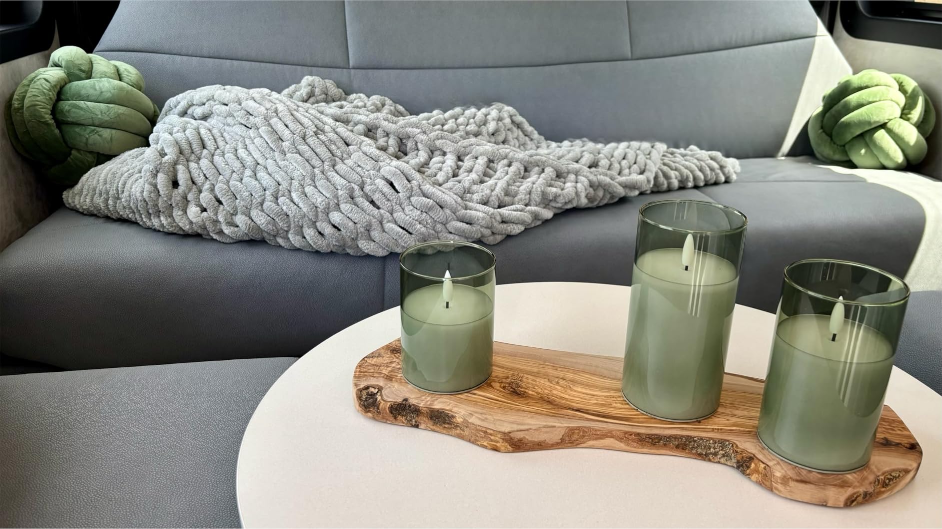 SAMIAH LUXE Chunky Knit Throw Blanket 50x70 in, 8 lb Buttercream Cream customer photo 1