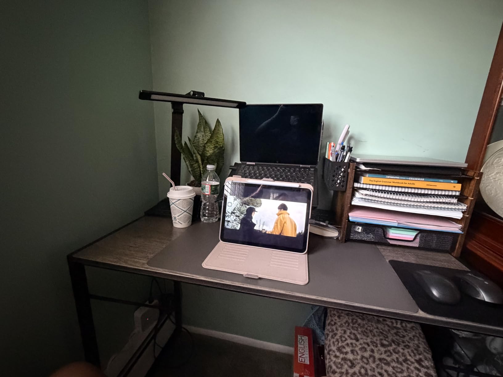 Elephance Folding Desk Writing Computer Desk for Home Office No-Assembly customer photo 1