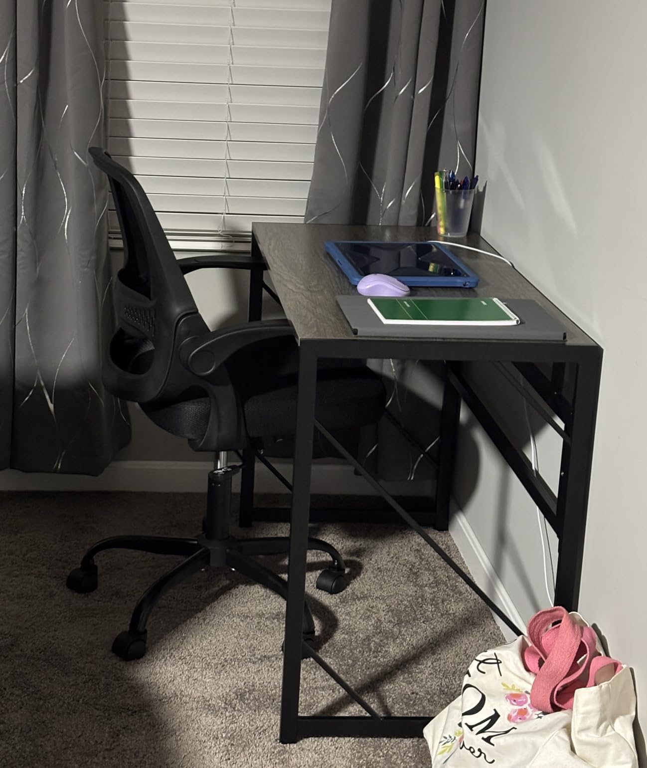 Elephance Folding Desk Writing Computer Desk for Home Office No-Assembly customer photo 2