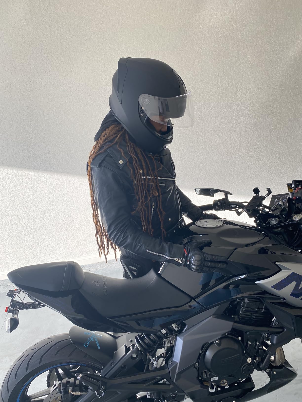 HWK Brando Leather Motorcycle Jacket for Women, Genuine Leather Jacket for Weather & Water Resistant Motorbike Riding customer photo 2