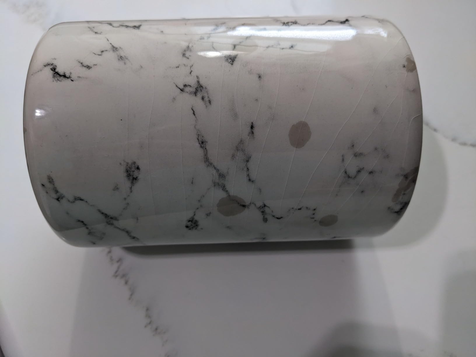 10 Strawberry Street Marble Ceramic Kitchen Canister Set, Set of 3, White/Black customer photo 2