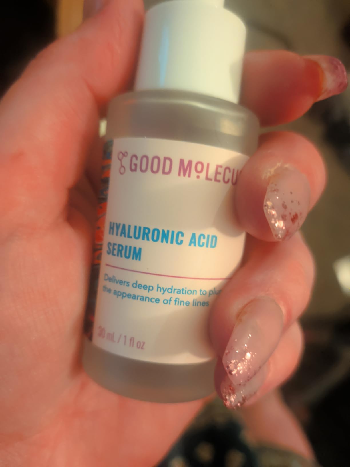 Good Molecules Hyaluronic Acid Serum for Face, Hydrating Serum, 1 fl oz | Deeply hydrates to plump the look of fine lines. Boosts skin hydration after one use. All skin types. customer photo 1