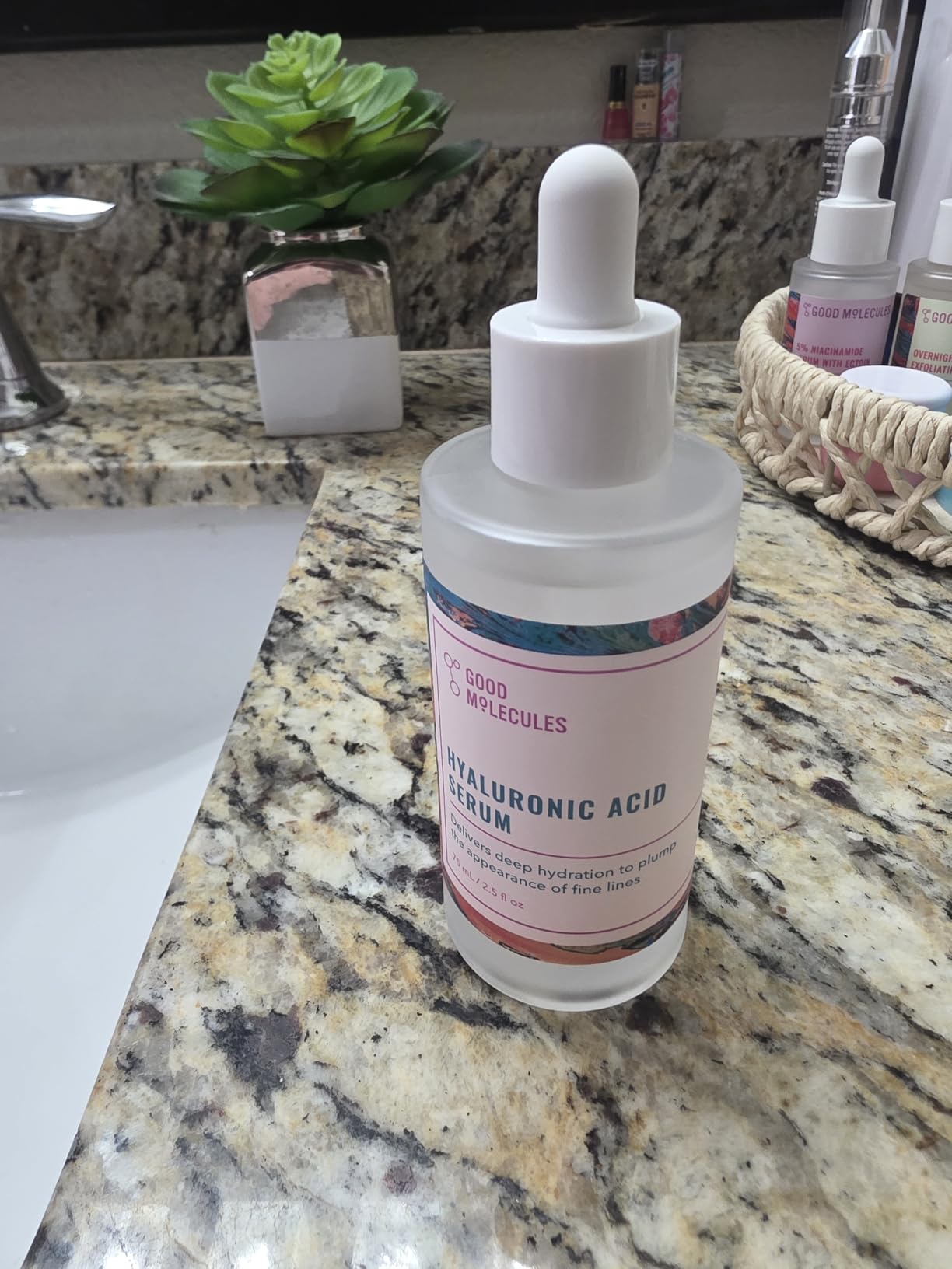 Good Molecules Hyaluronic Acid Serum for Face, Hydrating Serum, 1 fl oz | Deeply hydrates to plump the look of fine lines. Boosts skin hydration after one use. All skin types. customer photo 2
