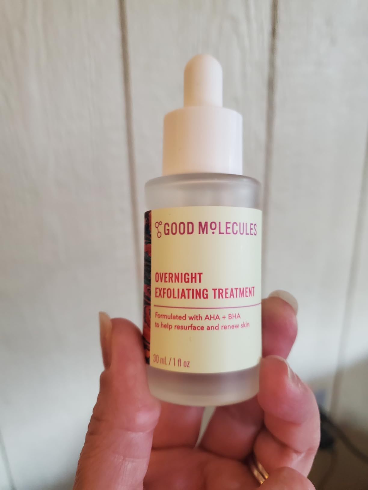 Good Molecules Overnight Exfoliating Treatment, AHA BHA Exfoliant, 1 fl oz customer photo 2