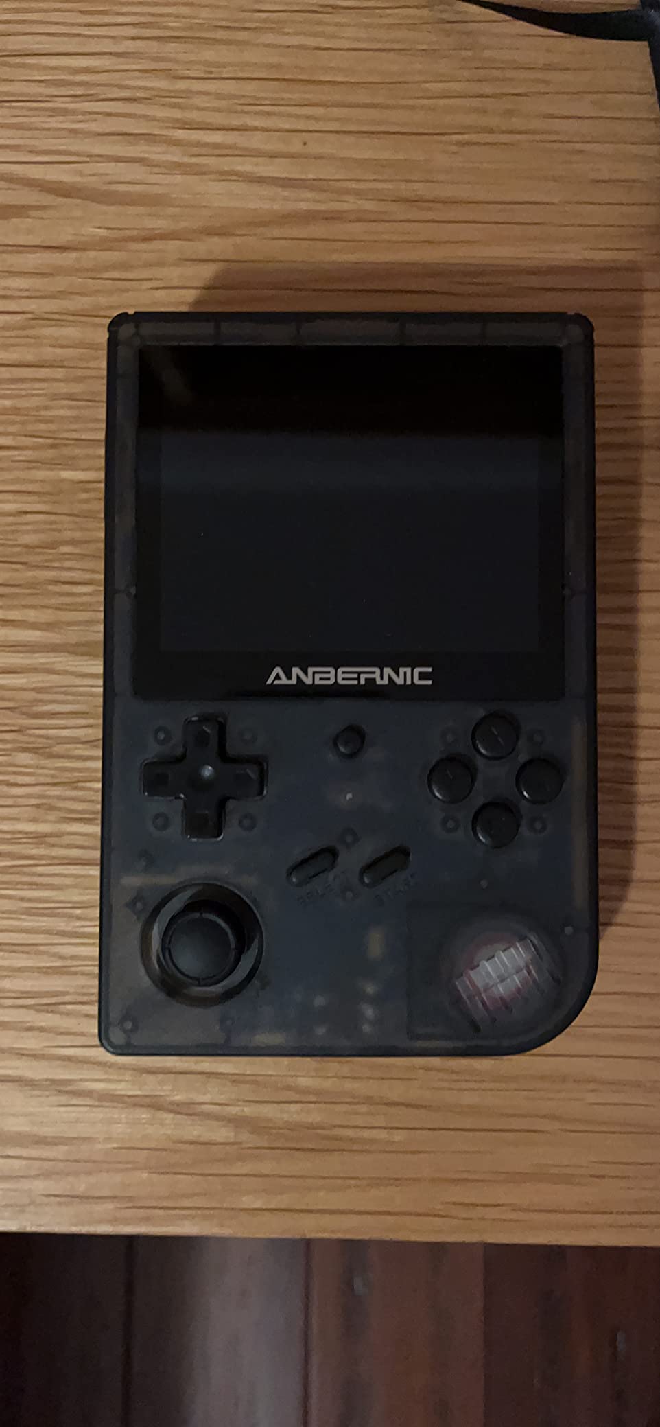RG351V Handheld Game Console,Plug & Play Video Games Supports Double TF Extend 256GB,Portable Game Console 3.5 Inch IPS Screen 2521 Games (Transparent Black) customer photo 2