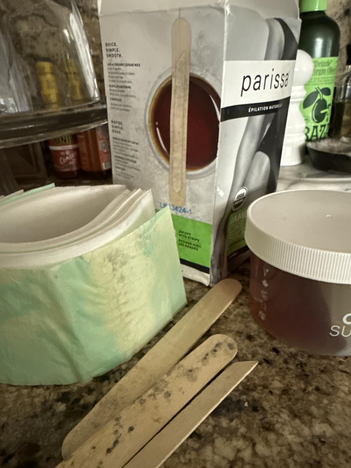 Parissa Organic Sugar Wax Kit for Hair Removal - Microwavable Sugar Wax for Face, Legs & Body, USDA Certified Organic, Water-Washable & Gentle for Sensitive Skin (8 fl oz) customer photo 1