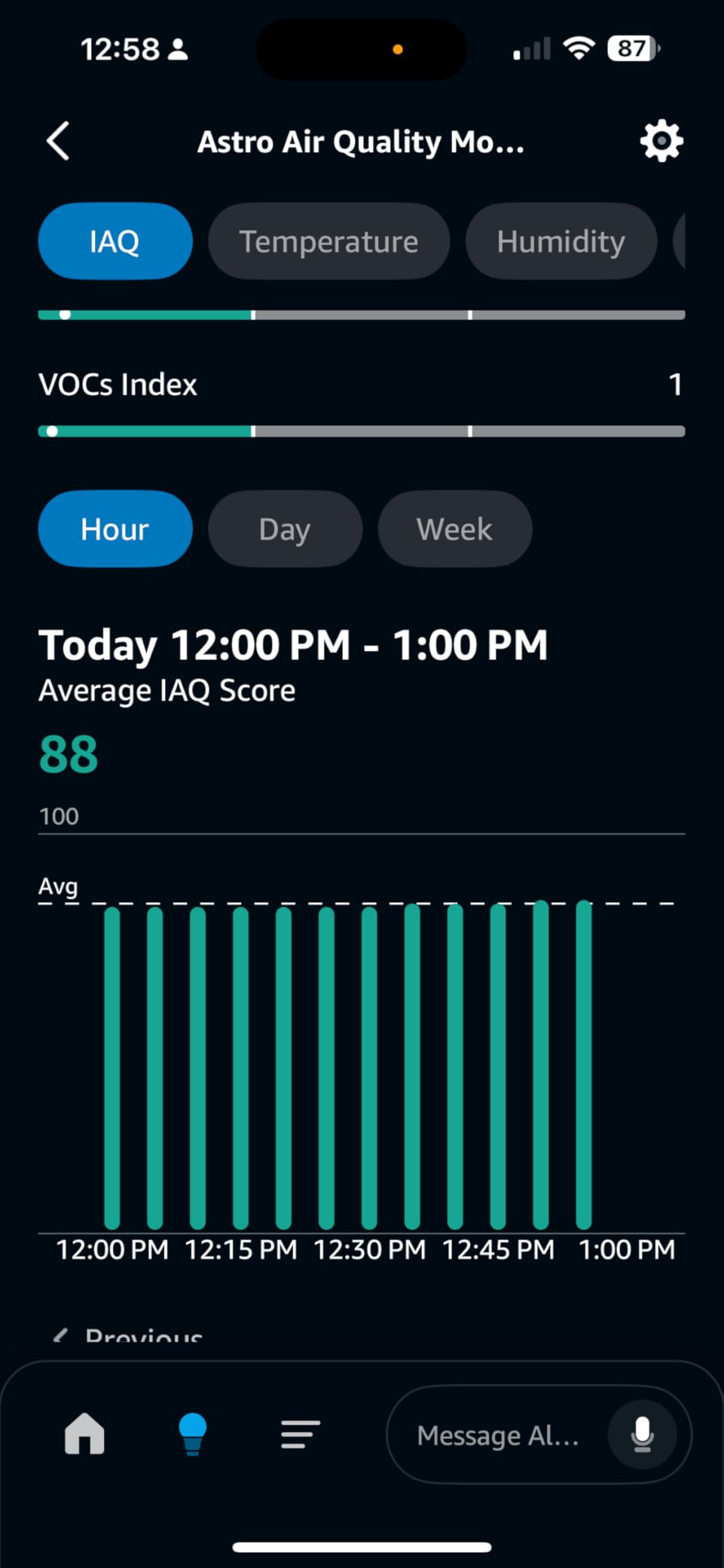 Amazon Smart Air Quality Monitor, Detects temperature, humidity, carbon monoxide, PM2.5 and VOCs, Get notifications when air quality drops, Works with Alexa customer photo 1