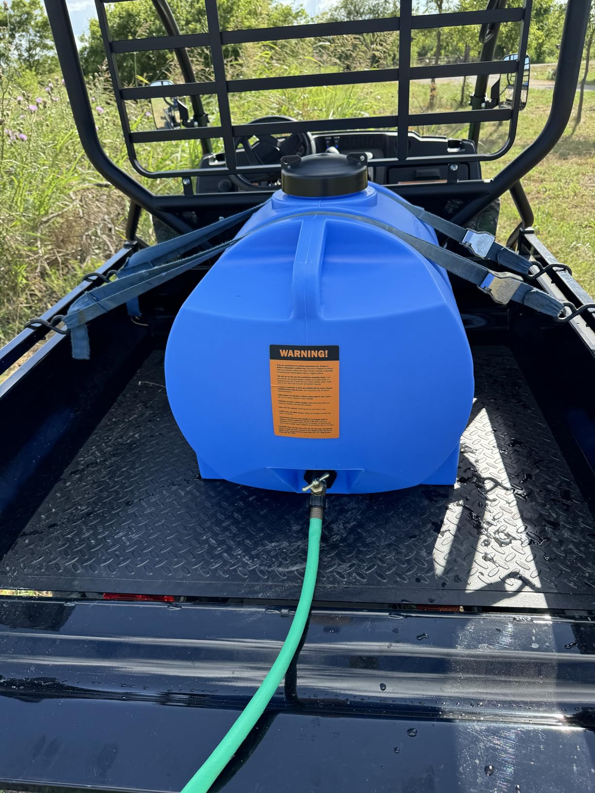 WaterPrepared 35 Gallon Portable Utility Water Tank, Blue customer photo 2