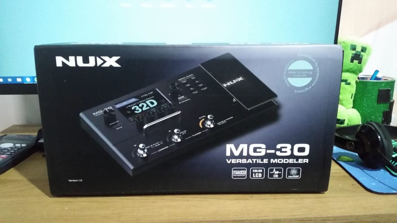 NUX MG-30 Guitar Multi-Effects Pedal Guitar/Bass/Acoustic Amp Modeling Processor, IR Loader, White-Box Algorithm, EFX Routing, 4'' Color LCD, NMP-2 Footswitch Included customer photo 1