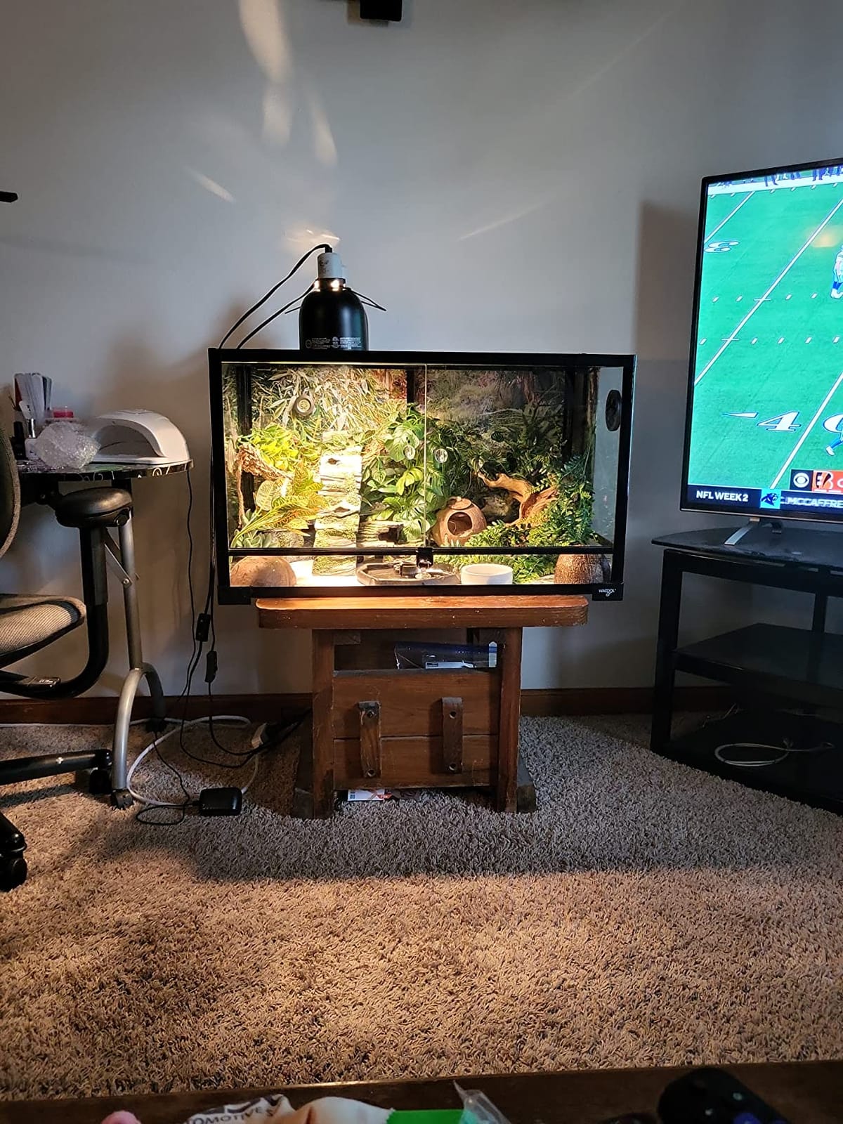 WACOOL 50 Gallon Reptile Tank, Front Opening Chameleon Cage 18