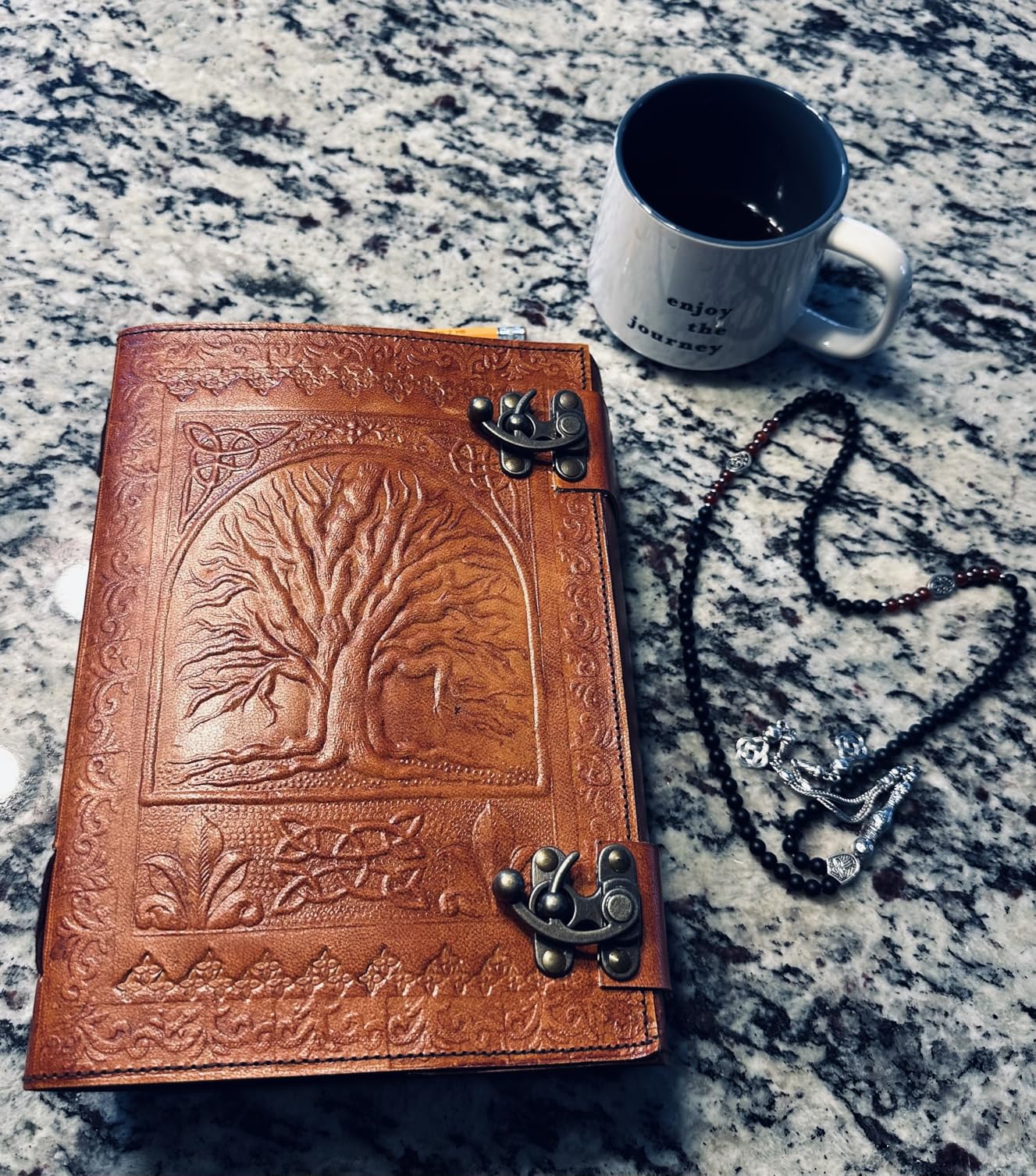 600 Pages Large Tree of Life Journal | Leather Journal Diary | Embossed Large Tree of Life Notebook | Writing Leather Notebook | Handmade Leather Journal | Leather Grimoire | Leather Sketchbook 7 x 10 customer photo 2
