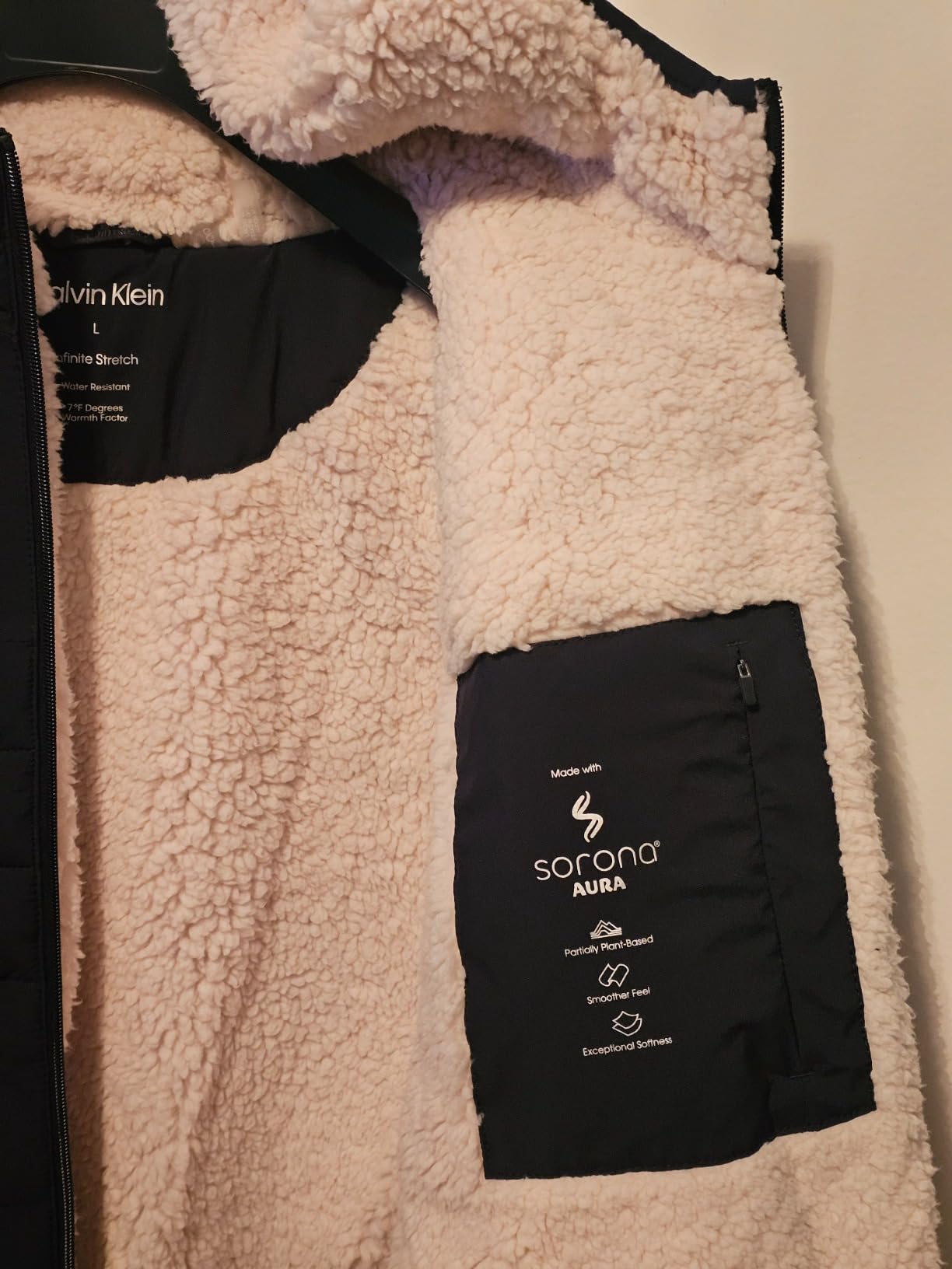 Calvin Klein Men's Lightweight Packable Down Jacket With Sherpa Lining customer photo 2