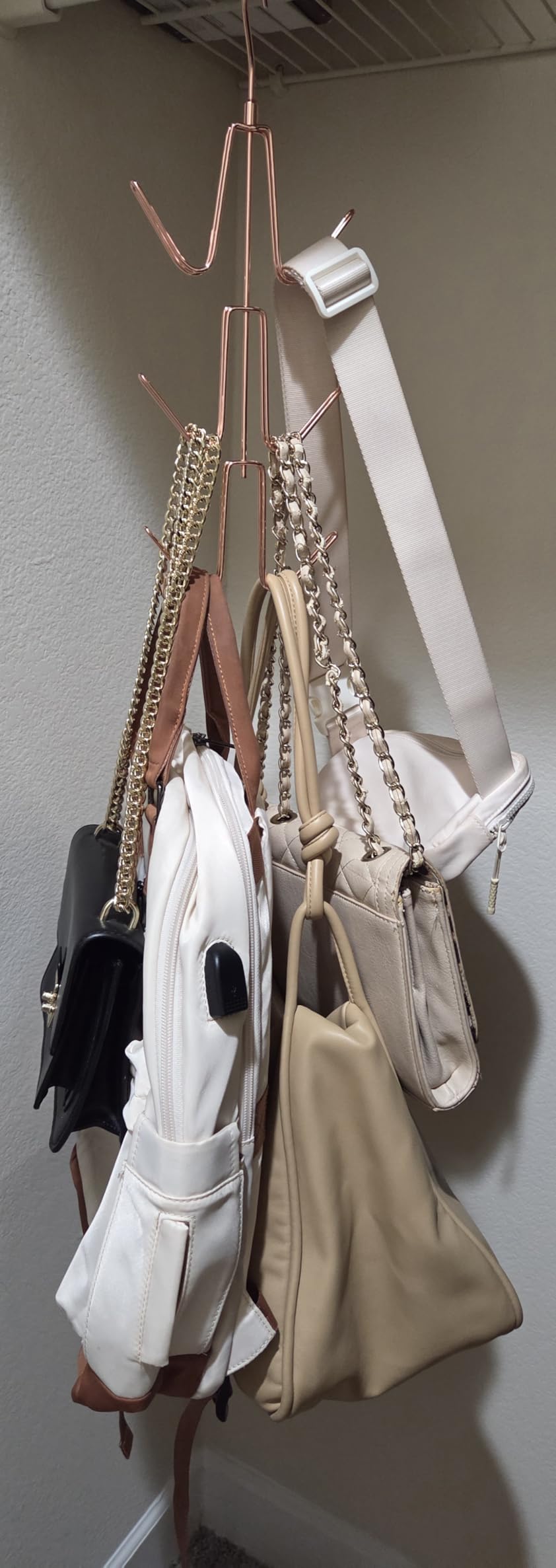 ZEDODIER 2 Pack Purse Hanger, Purse Organizer for Closet, Holds 12 Bags customer photo 2