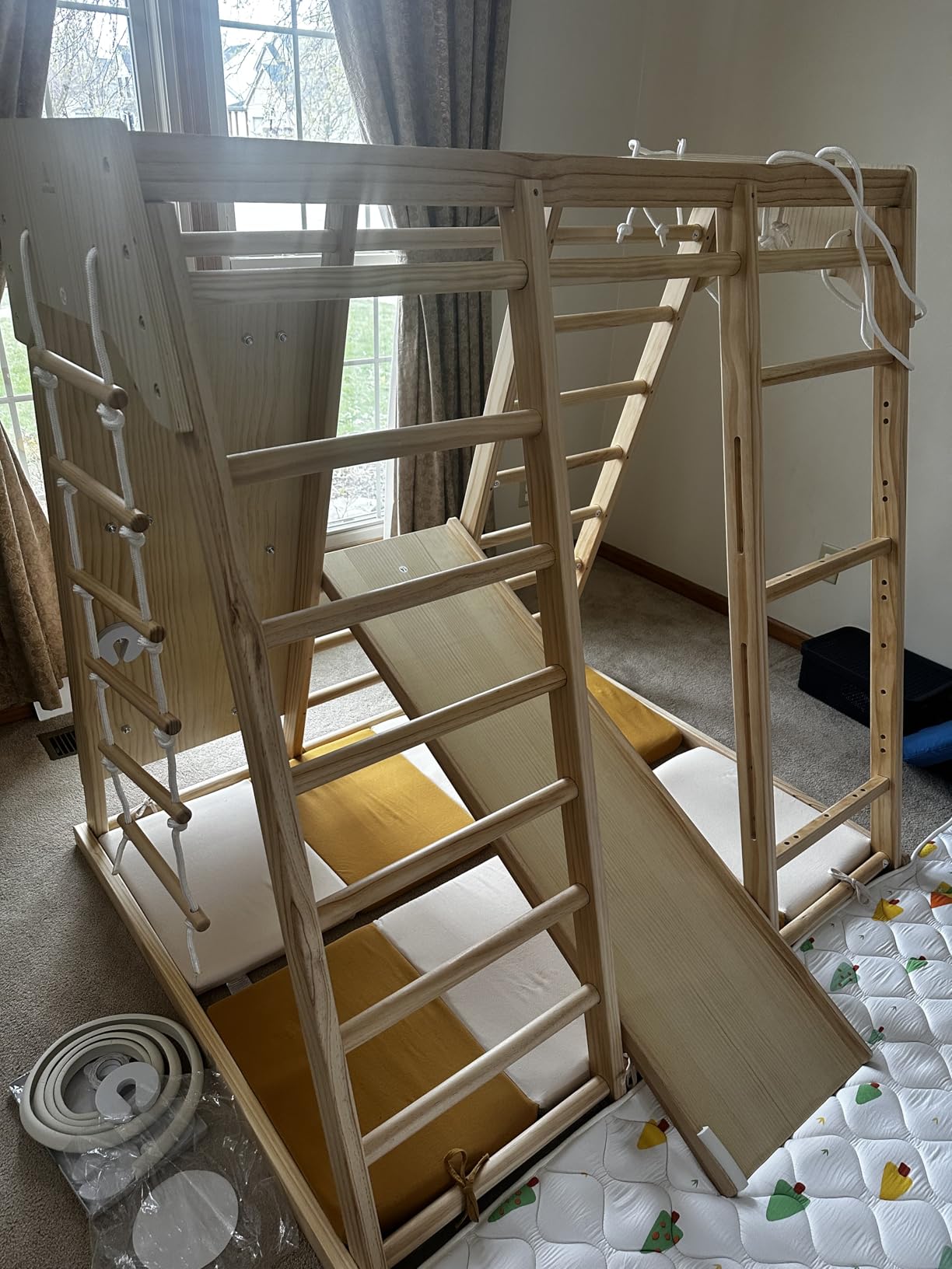 Avenlur Magnolia 7-in-1 Indoor Jungle Gym for Kids, Medium, Natural customer photo 1