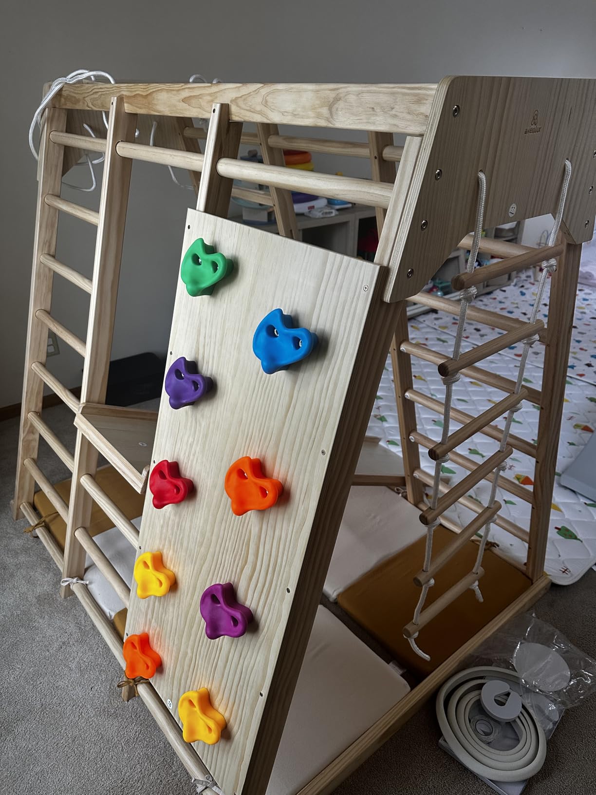 Avenlur Magnolia 7-in-1 Indoor Jungle Gym for Kids, Medium, Natural customer photo 2