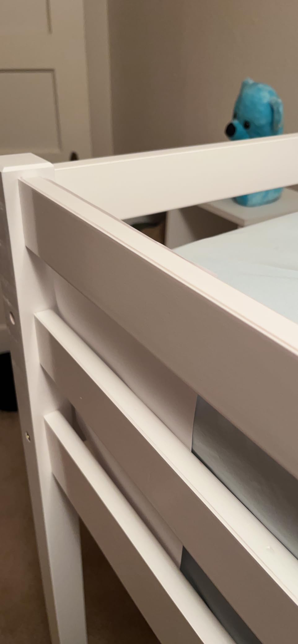 VINGLI Junior Low Loft Bed with Stairs, White Wood Loft Bed Full Size for Adults, Kids and Young Teens, No Box Spring Required,Wood Slat Support customer photo 1
