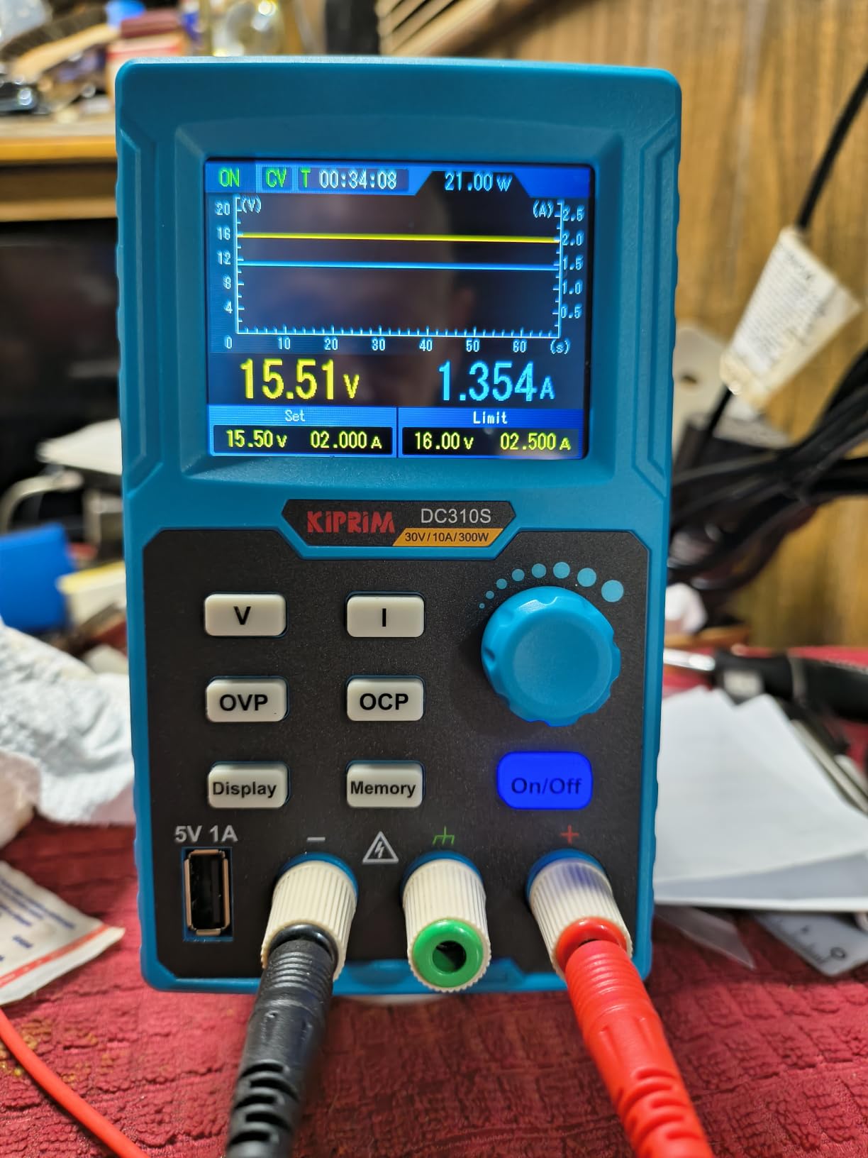 DC Power Supply, 0-30V 0-10A Adjustable Regulated Power Source, 110V Input, High Precision 4-Digit Display, Multiple Safety Protections, PC Software Control & Dual USB Ports customer photo 2