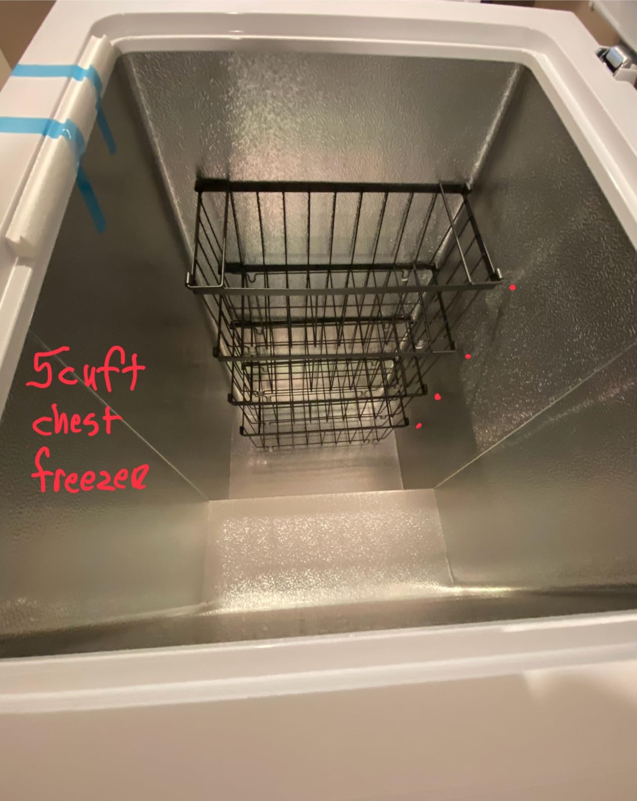 iSPECLE Freezer Organizer Bins - Small Storage Baskets for 7 Cu.Ft, 4 Pack | Easy Access Handles, Stackable Deep Freezer Wire Baskets, Vertical Space Sorts for Frozen Meat, Vegetable and Bagged Items customer photo 2