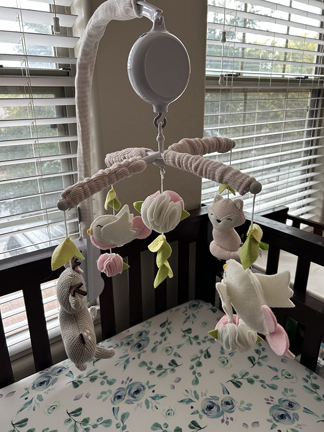 Living Textiles Baby Musical Mobile - Ava Birds | Crib Toy, Knitted Woodland Characters, Nursery Decor, Calming Soother with 12 Lullabies Essential and Perfect Toy for Boys Girls customer photo 2