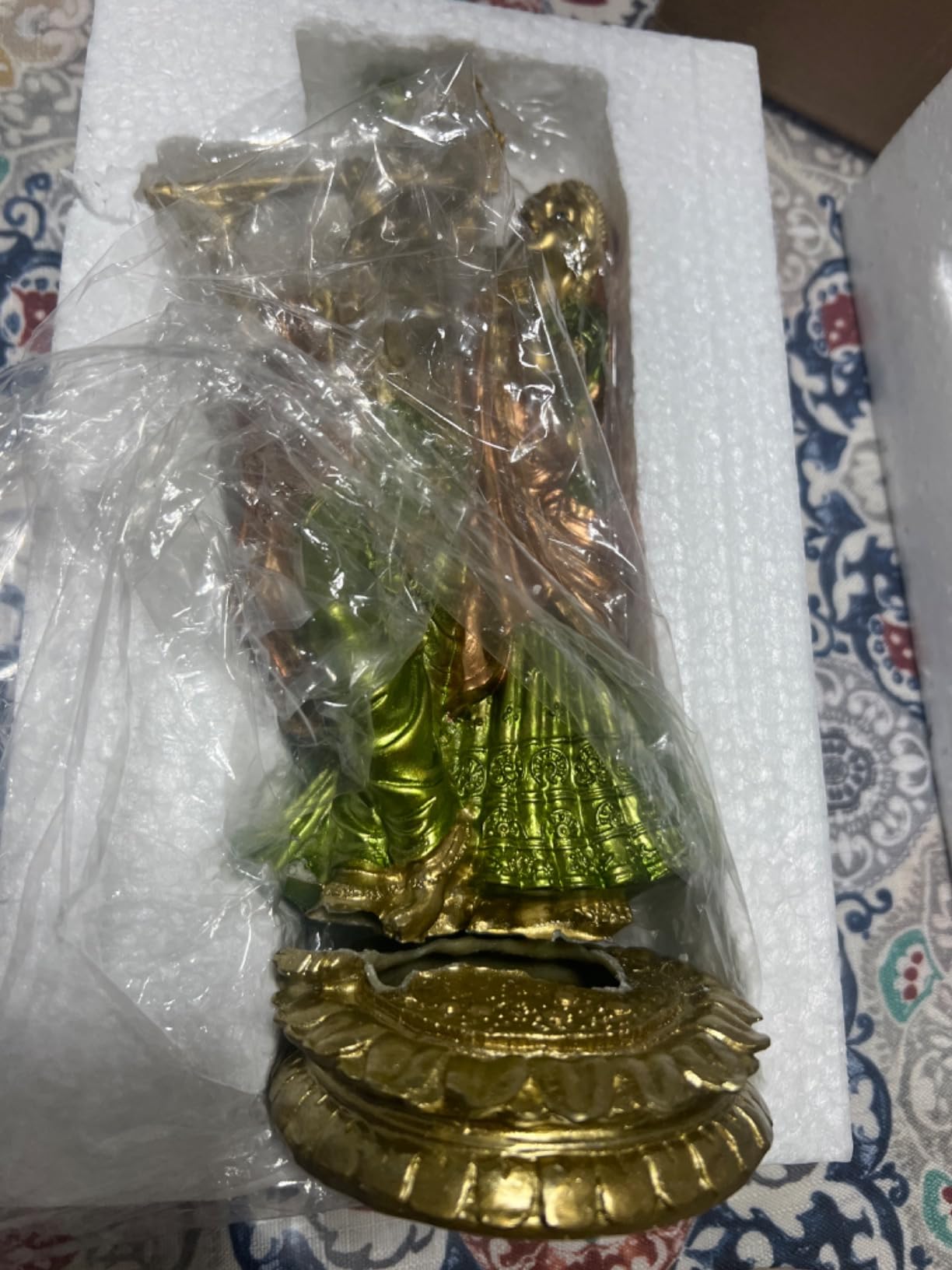 alikiki Hindu Idol Radha Krishna Statue - Indian God Goddess Figurine Murti Pooja Item Home Office Temple Mandir Puja Item India Buddha Diwali Wedding Gifts Meditation Altar Shrine Kit customer photo 1