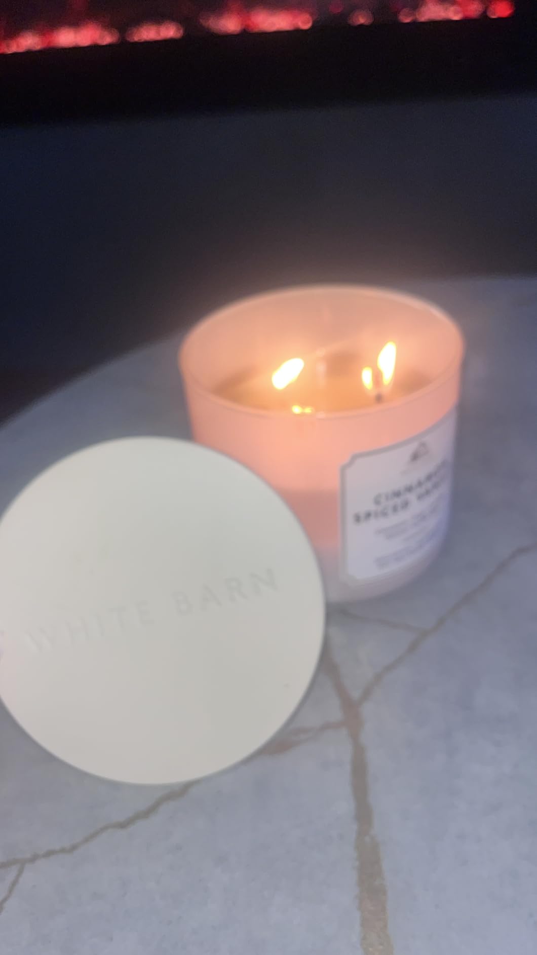 Bath & Body Works 3 Wick Candle, Cinnamon Spiced Vanilla customer photo 1