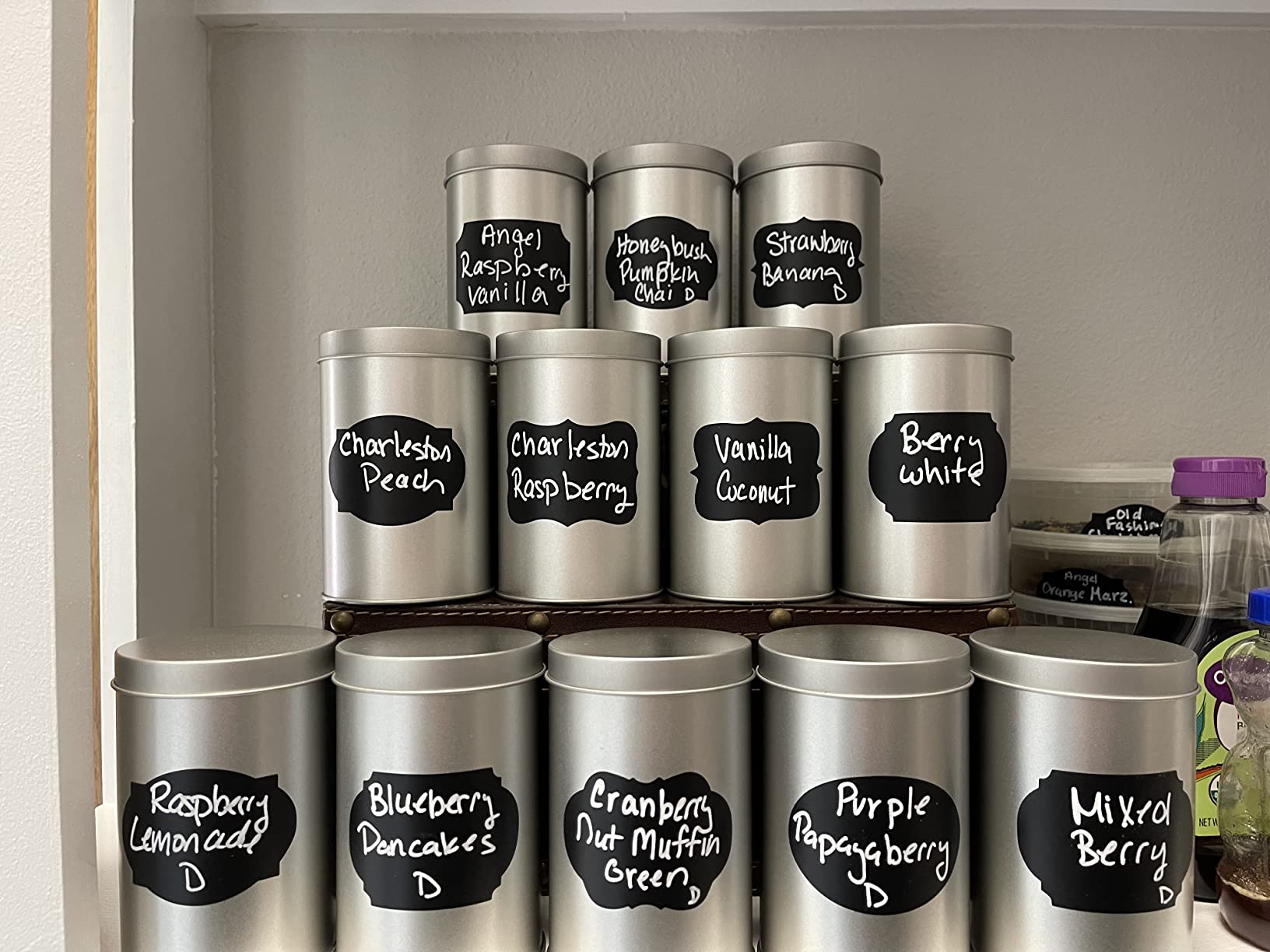Yesland 6 Pack Tea Tin Canister with Airtight Double Lids, 12 Fluid Oz Tin Can Box and Small Round Kitchen Canisters for Loose Tea, Coffee, Candy, Herbs and Spices(Silver) customer photo 1