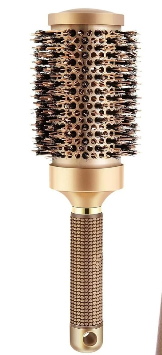 Sndyi Nano Thermal Ceramic & Ionic Tech Round Hair Brush with Boar Bristles, Professional Barrel Brush for Styling, Curling and Straightening, 2 Pack customer photo 1