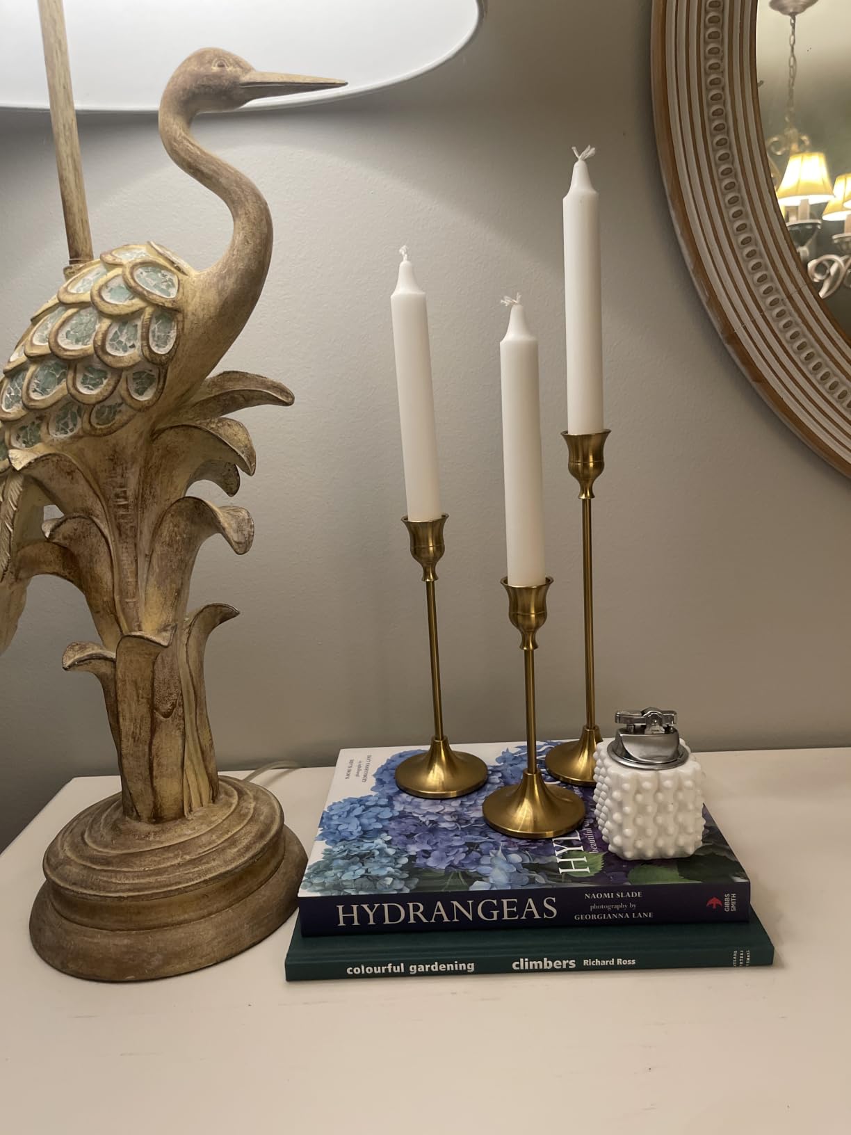 NUPTIO Black Candle Holder for Halloween: Aluminum Taper Candleholders customer photo 1