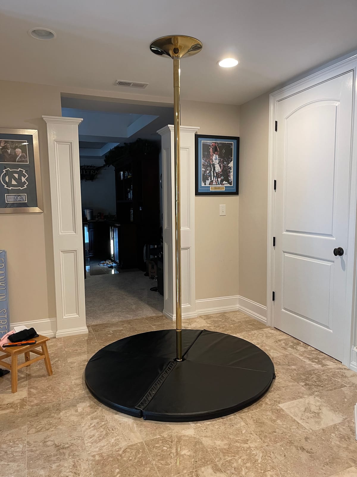Dance Pole Set, 45mm, 7.22-8.86ft, for Home Studio | 440 lbs Safety Capacity, Premium Chrome Steel, Height Adjustable, Static & Spin, Removable, 360° Pole Dancing Pole for Home customer photo 1