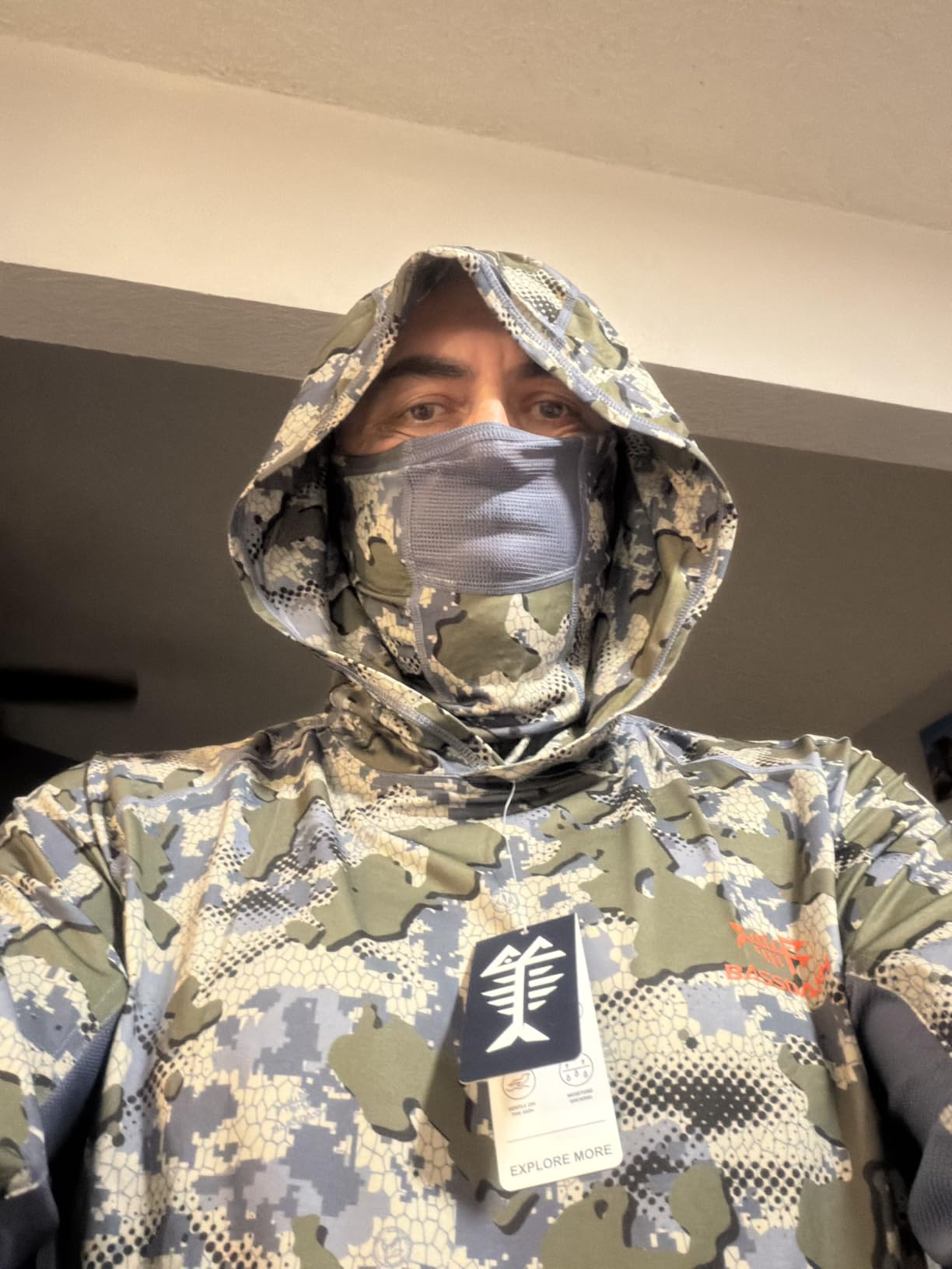 BASSDASH Men's UPF 50+ Camo Long Sleeve Hunting Fishing Hoodie Shirt customer photo 1