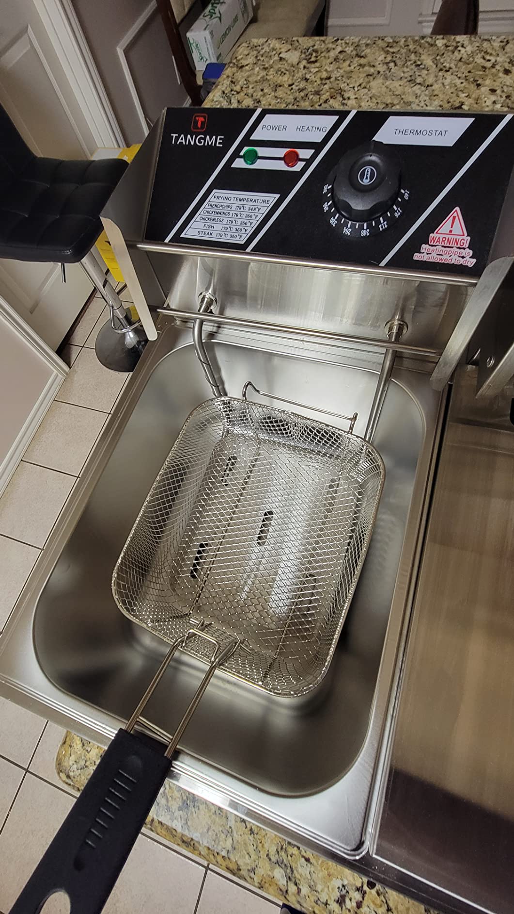 Commercial Deep Fryer, 3400W Electric Deep Fryers with 2x6.35QT Baskets customer photo 2