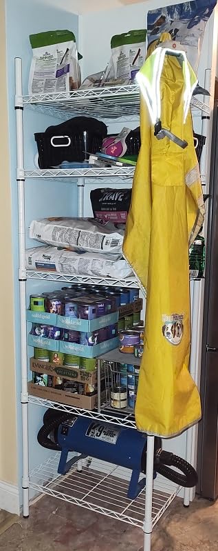 Honey-Can-Do 5-Tier Rolling Chrome Wire Shelf, NSF, 350 lb/Shelf, 36x18x72 customer photo 1