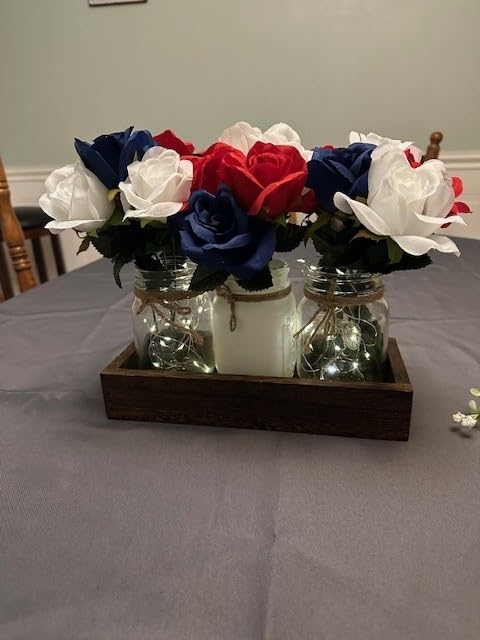 Mkono Mason Jar Lights Centerpieces for Tables Dining Room Farmhouse Decor customer photo 2