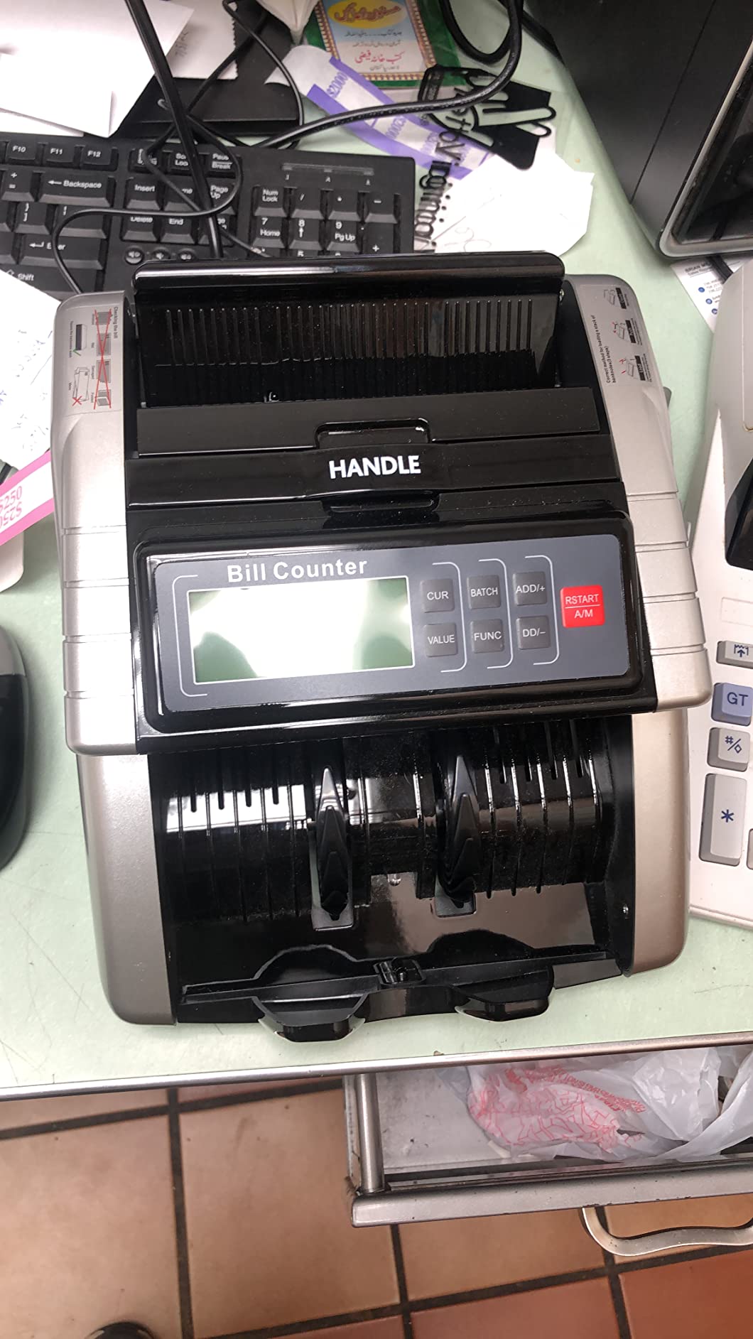 Aneken Money Counter Machine with Value Count, Dollar, Euro UV/MG/IR/DD/DBL/HLF/CHN Counterfeit Bill Detectors,Add and Batch Modes, Cash Counter with LCD Display customer photo 2