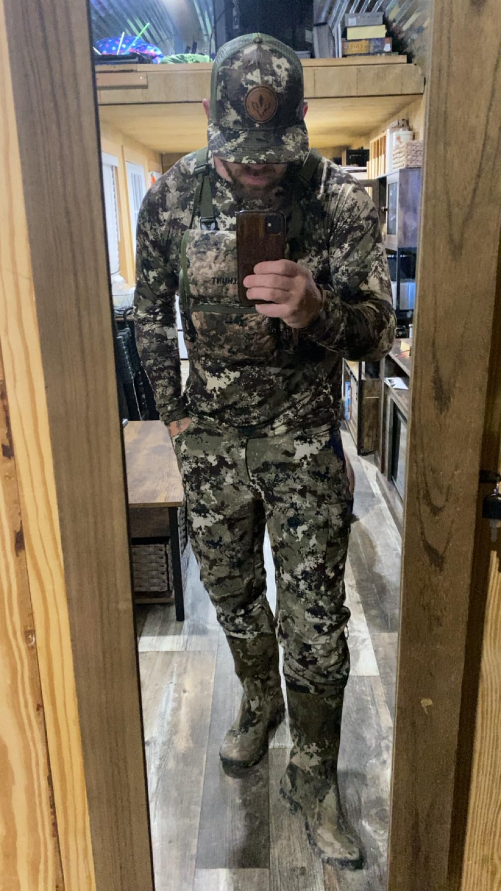 BASSDASH Invis Men’s Stretch Hunting Pants Water Resistant Camo Fishing Pant customer photo 2
