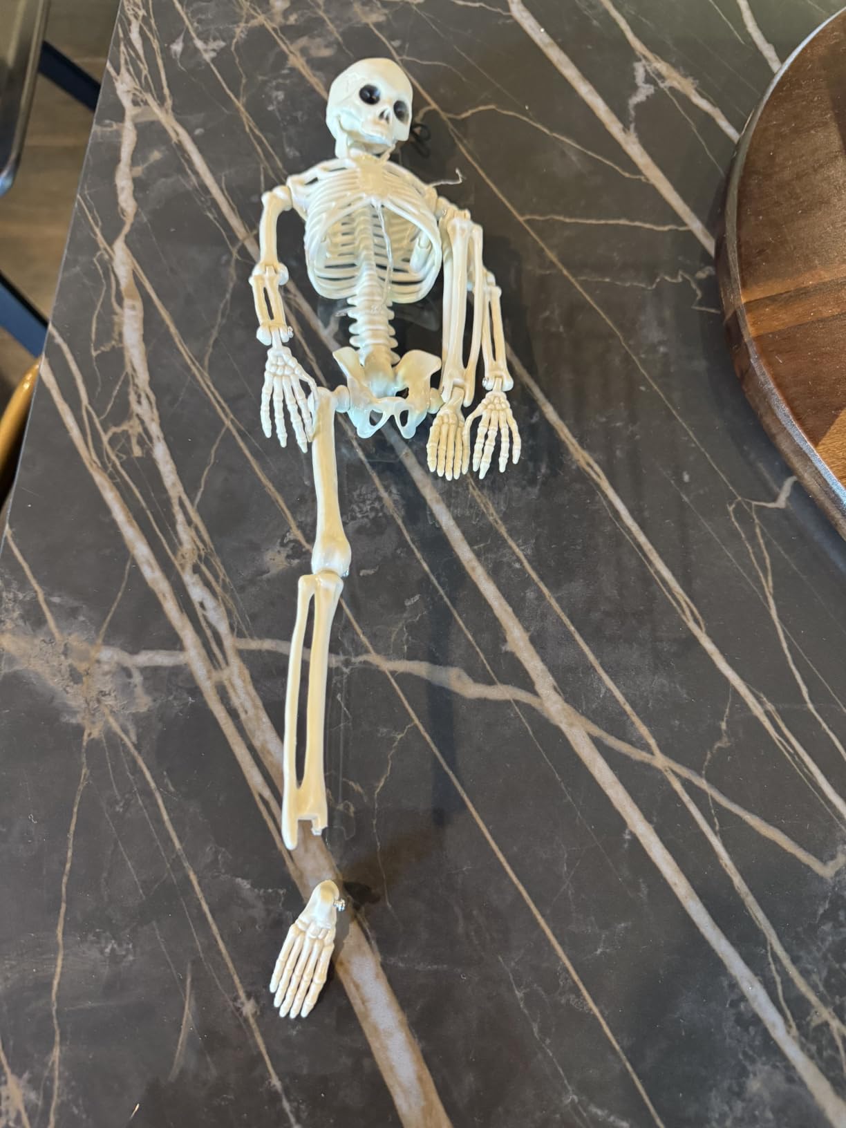 5.9FT Skeleton Halloween Full Size, Life Size Skeleton with Posable Joints | Posable Full Size Skeleton, Giant Skeleton Ideal Prop For Indoor Outdoor Party, Graveyard, Haunted House Decor customer photo 2