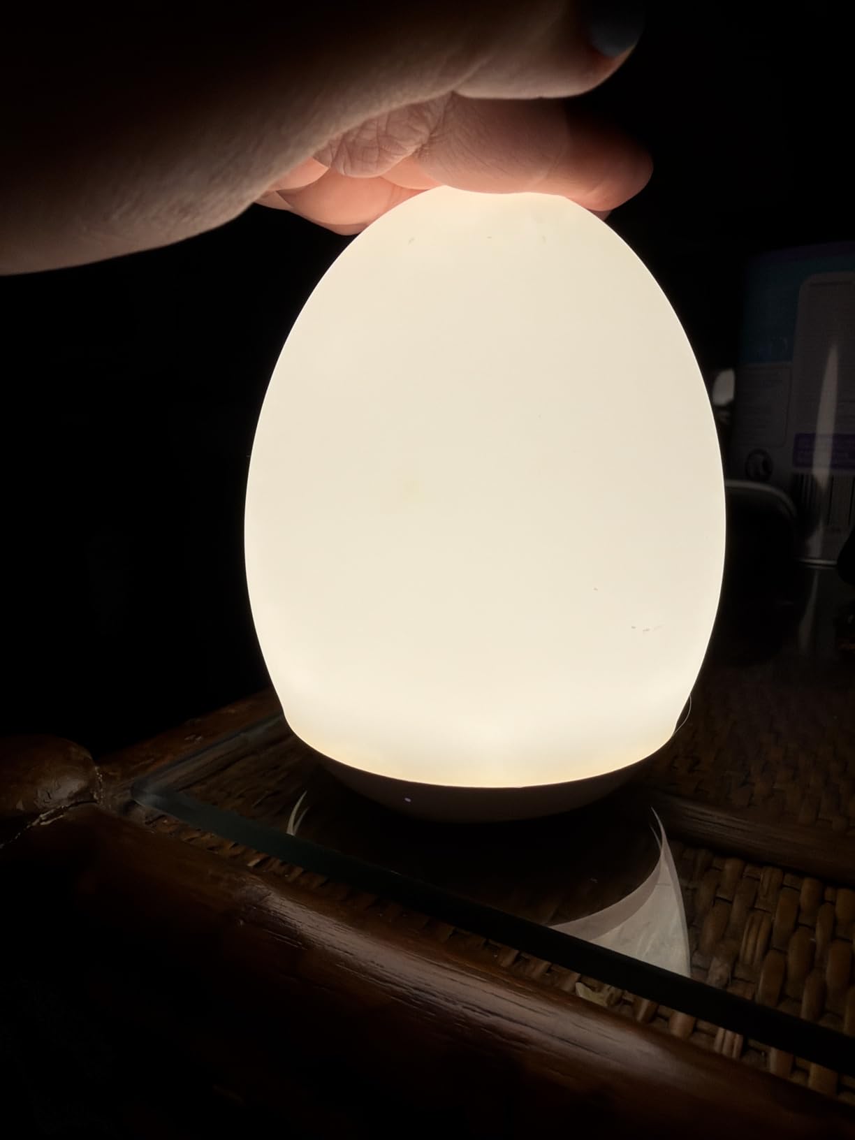 Night Light for Kids, Baby Night Light with 7 Colors Changing Mode & Stepless Dimming, Nursery Night Light BPA Free,Rechargeable Egg Night Light for Breastfeeding 1h Timer & Touch Control customer photo 2