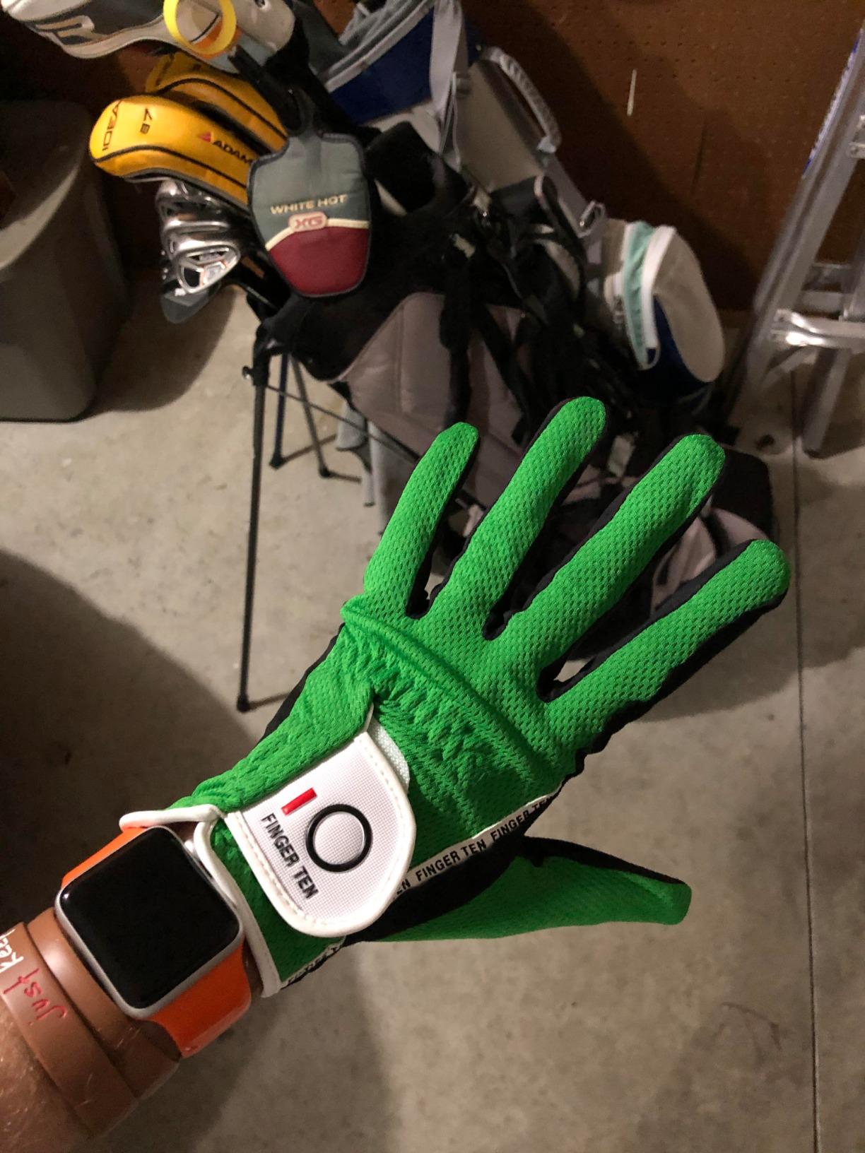 FINGER TEN Men's Golf Gloves Rain Grip 2 Pack customer photo 2