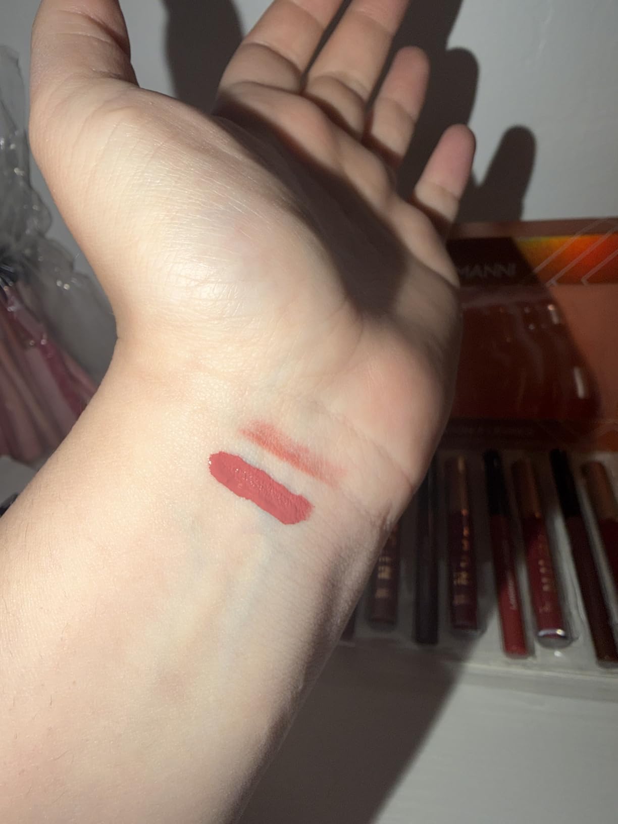 LANGMANNI 6 Matte Lipstick with 6 Lipliners Durable Makeup Set,Long-Lasting Non-Stick Cup Not Fade Waterproof Pigmented Velvet Lipgloss Kit Beauty Cosmetics Makeup Gift for Women (#A) customer photo 1