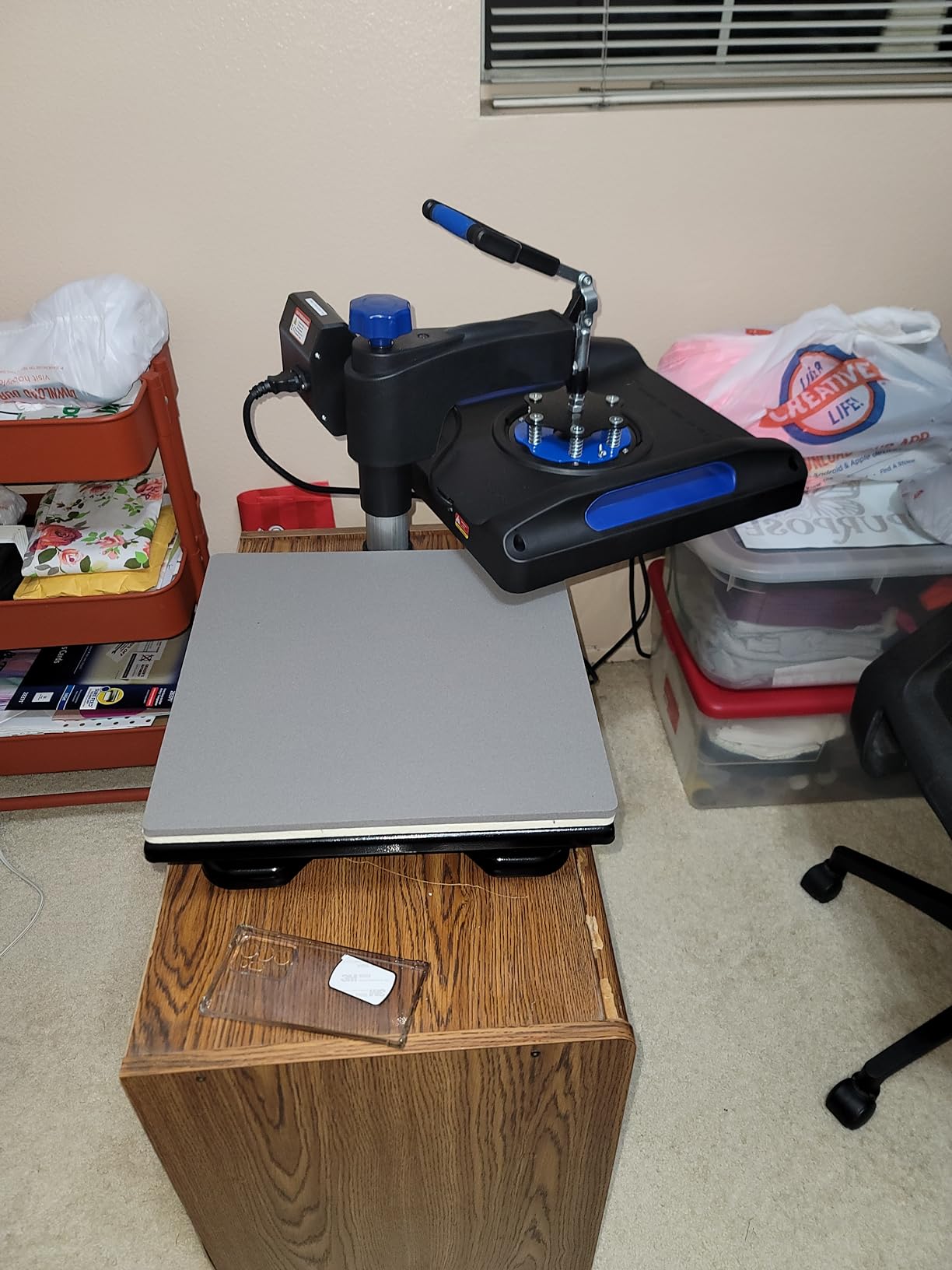 VEVOR 8 in 1 Heat Press Machine 15x15 Inch, 360° Swing Away Shirt Press Machine - Digital Professional Heat Transfer Tshirt Press Machine, Sublimation Heat Press for T Shirts Hat Cap Mug Plate Blue customer photo 2