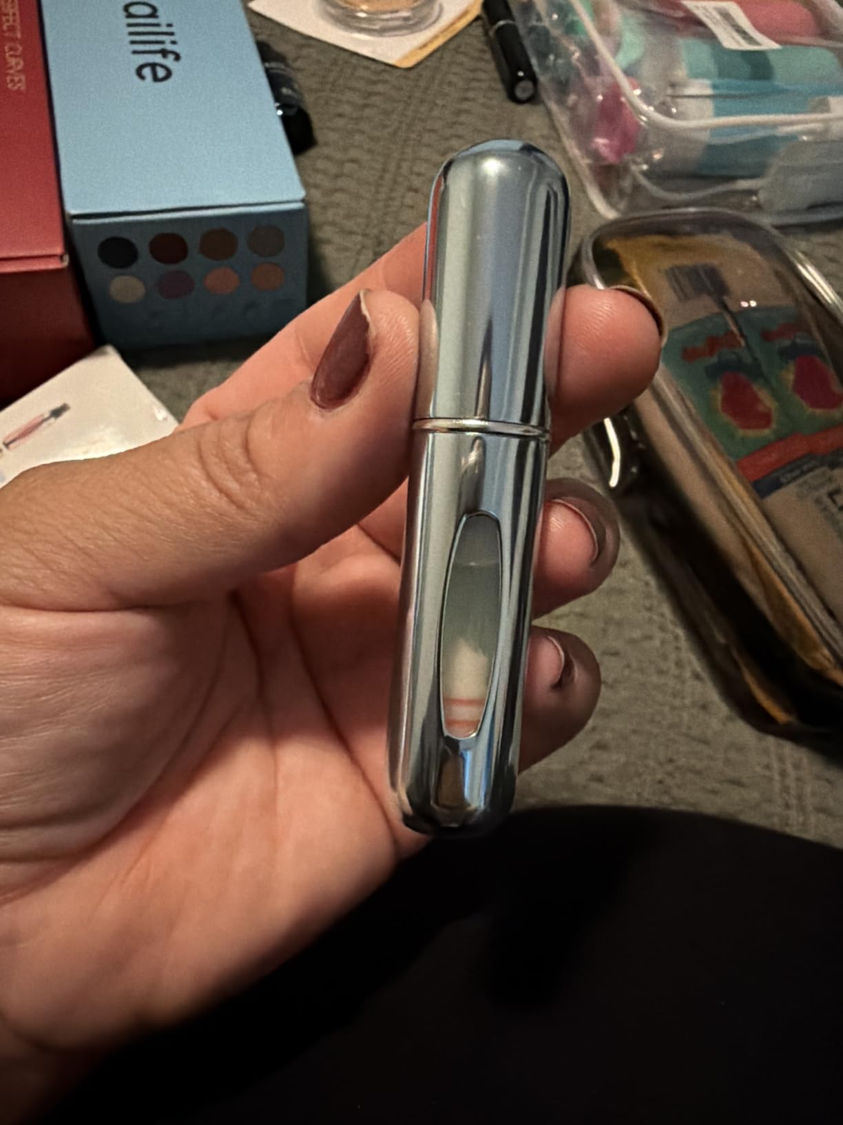 Yamadura Portable Mini Refillable Atomizer Perfume Bottle, 5ml Refillable Atomizer Perfume Spray, Scent Pump Case for Traveling and Outgoing (4 Pack) customer photo 2