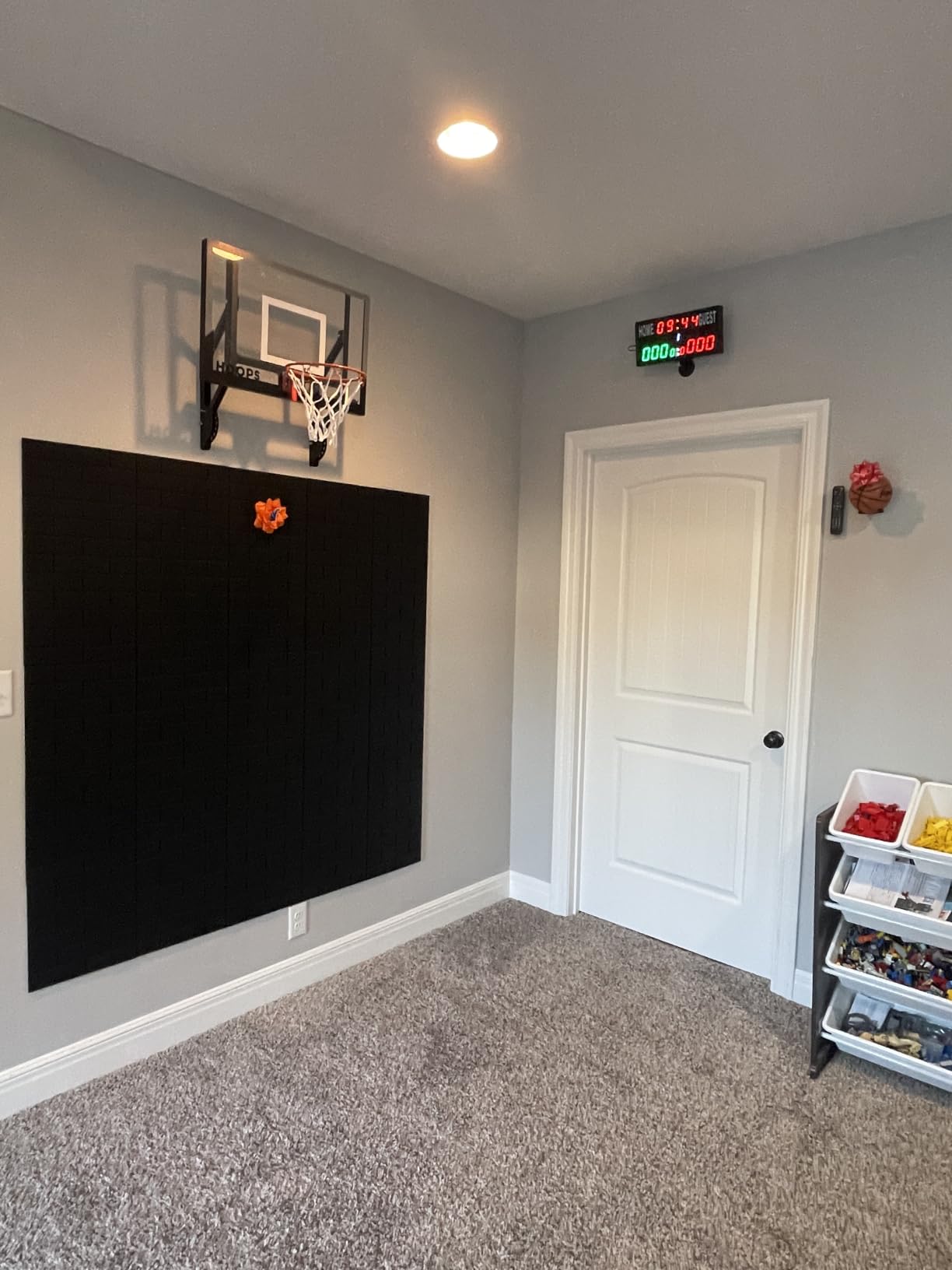 Franklin Sports Pro Hoops Adjustable Wall-Mounted Basketball Hoop - XL | Shatter-Resistant Backboard, Fold-Away Rim Saves Space, Steel Hardware + Anchors Included, Great For Man Caves + Game Rooms customer photo 2