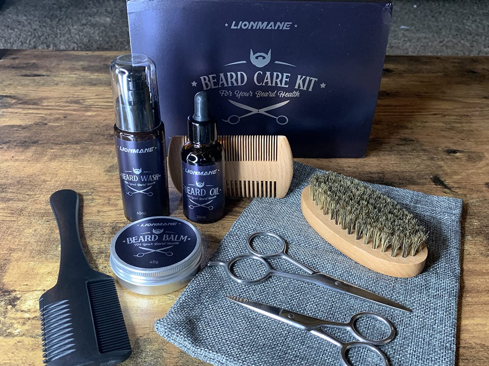Lionmane Beard Care Gifts Kit for Men - Beard Mustache Grooming Kit customer photo 1
