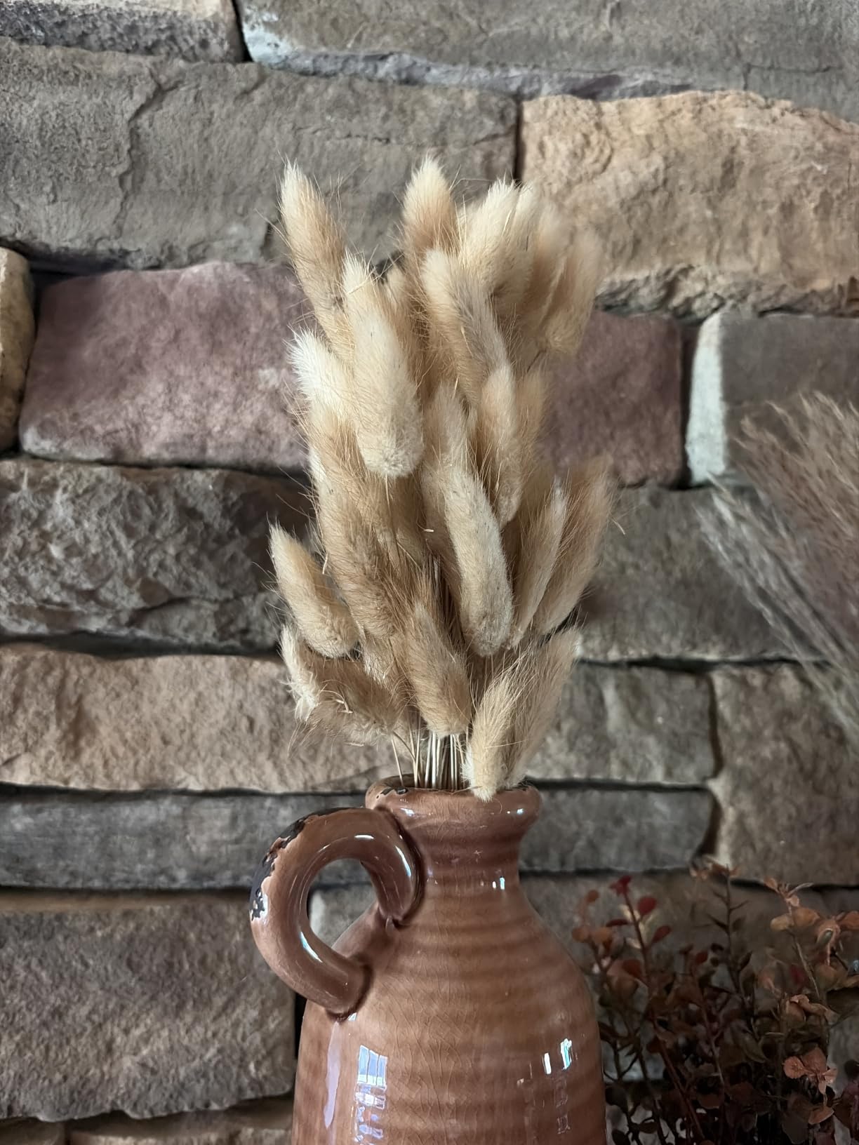 65PCS Pampas Grass Decor, Including pompas Floral, Reed Dried Grass and Bunny Tails Dried Flowers, Natural Dried Pampas Grass Bouquet for Boho Decor Wedding, Home Decoration customer photo 2