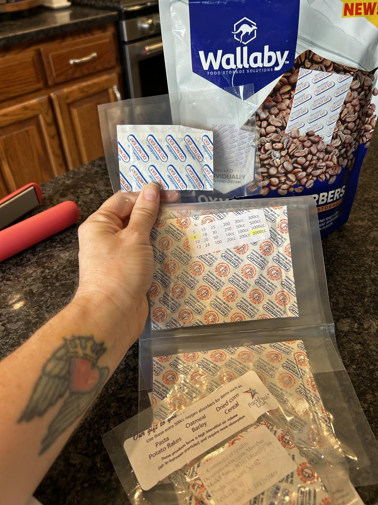 Wallaby 500cc Oxygen Absorbers for Mylar Food Storage, Max Absorbing customer photo 1